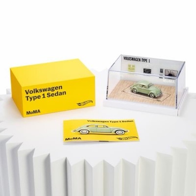 Hot Wheels MoMA VW Beetle Type 1 Sedan  Green  JGV38 SOLD OUT New In Box