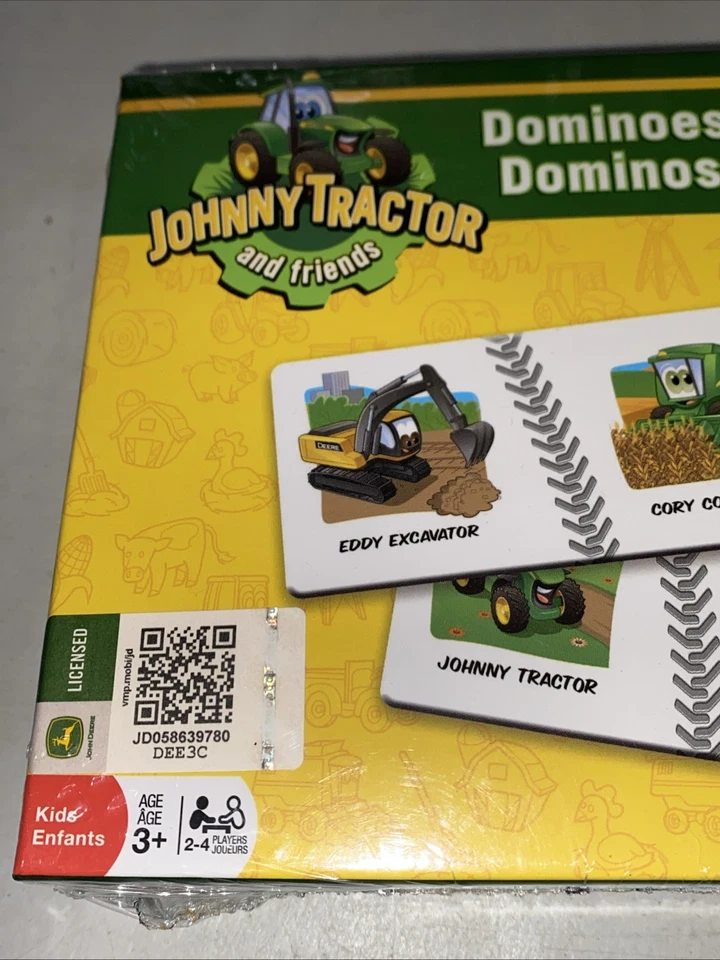 John Deere Johnny Tractor and Friends Dominoes 28 Dominos Ages 3+ Game Memory  - Image 2 of 4