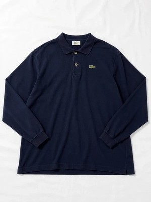 Lacoste Vintage Poloshirt Langarm Navy Blau Größe 9 XXL Oversize Made in France
