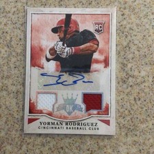 2015 Panini Diamond Kings Yorman Rodriguez Dual Patch Silver Signatures 259/299