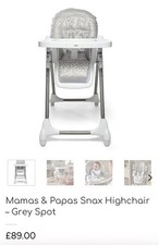Image of Mamas & Papas Snax Highchair – Grey Spot - New Unopened