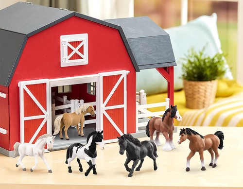 - Realistic Horse Figurines Set - 6 Detailed 6-Inch Animal Toys with Arabian,... - Picture 2 of 8
