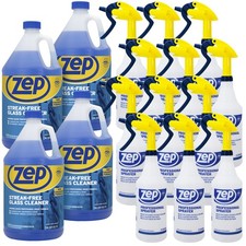 Zep Streak-Free Glass Cleaner 1 Gallon Case of 4 Professional Sprayer Bottle