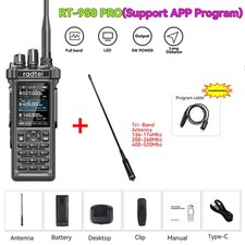 1 Piece Radtel RT-950Pro 10W Walkie Talkie with Tri band Antenna