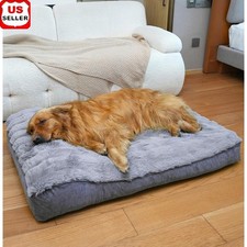 Low Gentle Slope Dog Bed Washable Comfortable Plush Pillow Medium Large Breeds