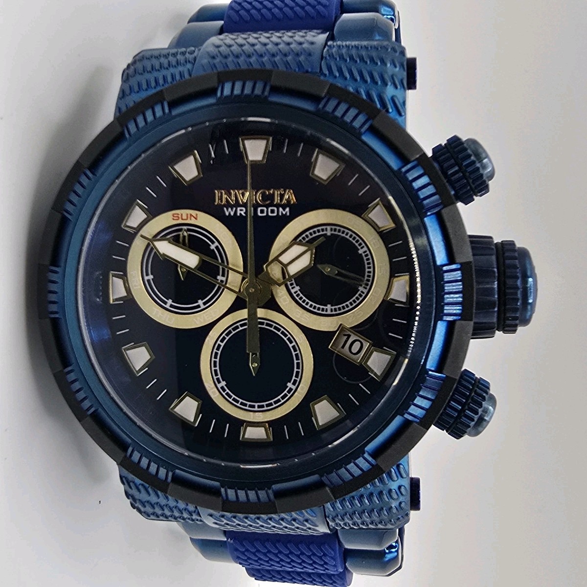 Invicta Men's Capsule Blue Label Chronograph Watch 27745 48mm Blue