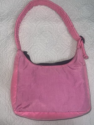 BAGGU Very Pink mini Shoulder Bag Black Lined Black Hardware