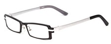 Calabria 822 Metal Reading Glasses 2.25 Black Silver Men Women Designer Eyeglas