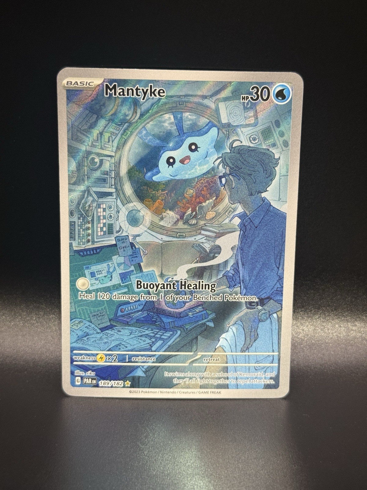 Mantyke 189/182 Illustration Rare Pokemon TCG Paradox Rift NM
