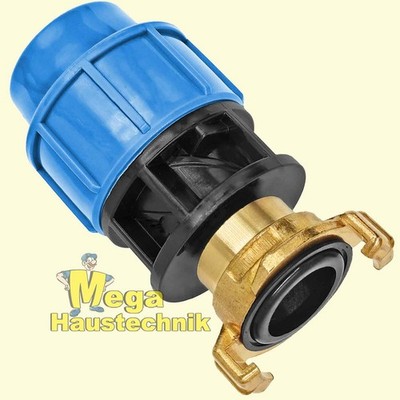 PP Klemmverbinder Fitting Übergang Adapter mit Schnellkupplung passend für GEKA