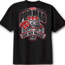 MSD PRO MAG OR NO MAG (95) Men's T-Shirts, Black 100% Cotton. NHRA Street