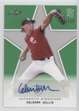 2020 Leaf Perfect Game National Showcase Green 7/10 Coleman Willis Auto nd3