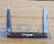 Schrade Cut Co Walden NY Peachseed Bone Pocket Knife