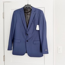 Cavalli Class Slim Fit Super 120  s Wool Blazer Blue US 42