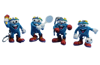 4 Izzy Maskottchen Atlanta Olympia Sport Sommerspiele Anhänger Figuren ACOG 1996