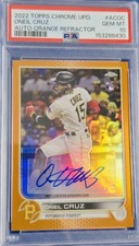 2022 Topps Chrome Update O’neil Cruz Orange Refractor AUTO RC/25 Gem💎 PSA 10🔥