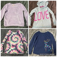 Girls Long Sleeve Shirt Lot, Various Sizes And Styles, See Description