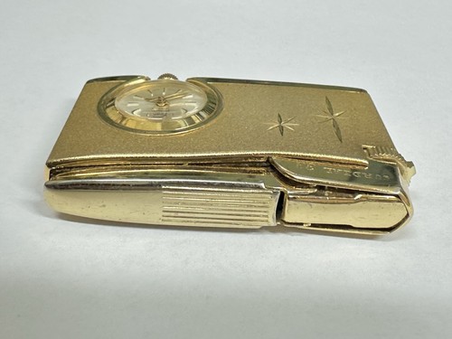 Vintage Cordial 33 lighter with Feldmann 17 jewels Swiss FERO watch - Imagen 6 de 12