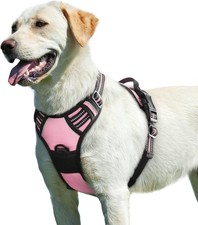 Large Dog No Pull Harness Pink Reflective Ves...