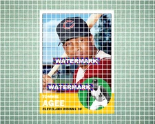 Tommie Agee Cleveland Indians 1963 Style Custom Baseball Art Card