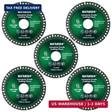 5 Pcs 4.5 Cutting Discs for Angle Grinder - Diamond Blades for Wood, Tile,