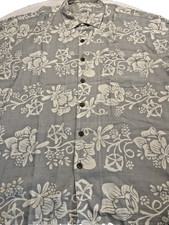 Tommy Bahama Men's Shirt Silk XL Relax Casual Button Up Island Floral Gray S