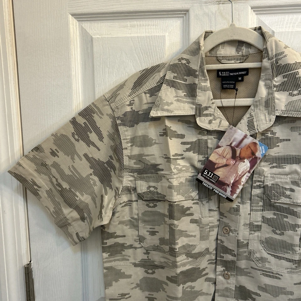 NUEVO CON ETIQUETAS 5.11 Tactical Series Taclite Pro Camisa Manga Corta Camuflaje Ripstop M Foto 2 de 4