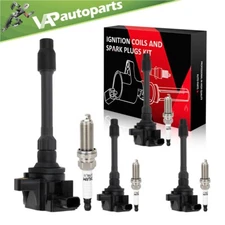 4 For 2015 2016 2017 2018 2019 Honda Fit 1.5L L4 Ignition Coil & Spark Plug
