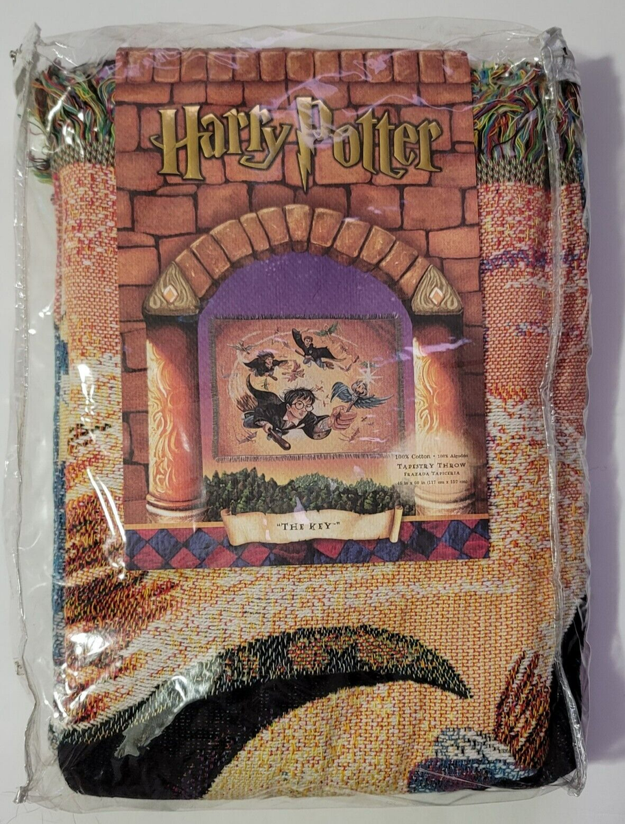 Harry Potter The Key Tapestry Throw Blanket Woven Vintage 2000 46