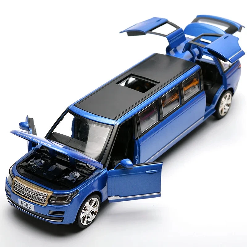 1:32 Range Rover Alloy Limousine Metal Diecast Car Model Pull Back Toy Vehicles - Image 3 of 4
