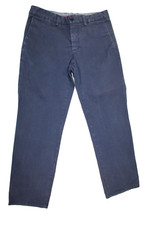 Official Ferrari Chino Trousers Mens 32 Licensed Navy Blue Cotton Stretch Italy