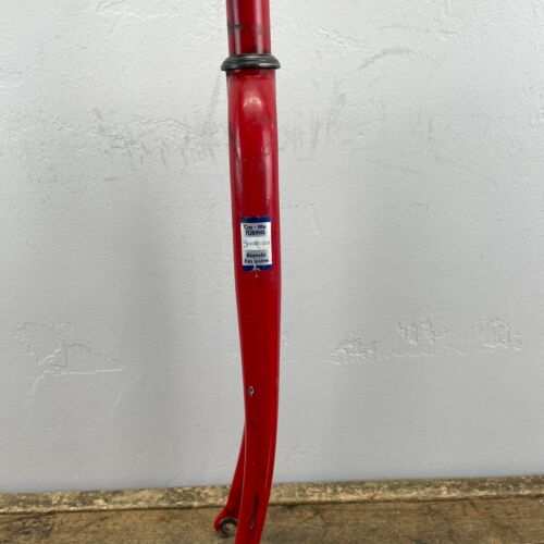 Vintage Bianchi Dedacciai 700c Fork 1" Threaded 7.25" Steel Road Race Red Eroica - Picture 8 of 18