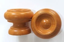 2 Salvaged Wood Knobs Dresser Cabinet Drawer Handles Pulls 2" 