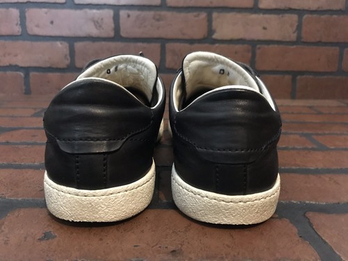 Santoni Low Profile Sneakers Navy Blue Leather Size 8 Made In Italy - Picture 5 of 8