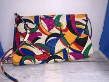 80’s Vintage Life Stride Multicolored Purse Clutch. NWT. Made In USA Retro Fall