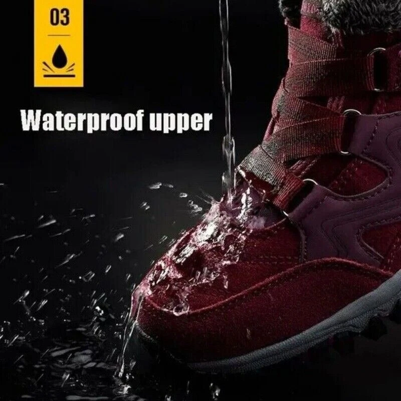 Womens Waterproof Winter Warm Snow Boots Casual Ankle Boots Non-slip Sport Shoes - Image 4 of 4
