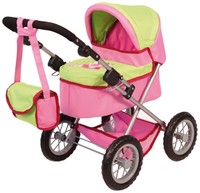 Bayer Design Doll Pram (pink/ Green) Bayer Design Doll Pram (pink/ Green)