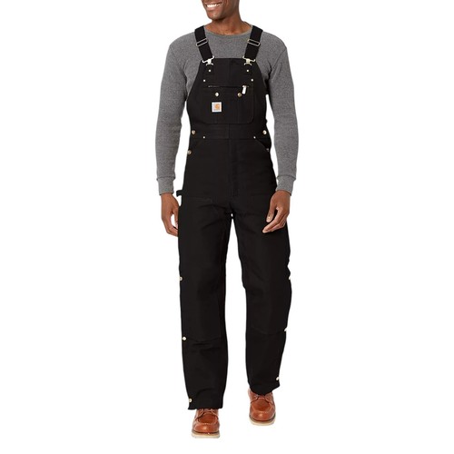 Carhartt Loose Fit Carpenter Bib Overalls Firm Duck Zip-to-Thigh Mens Size 40x32