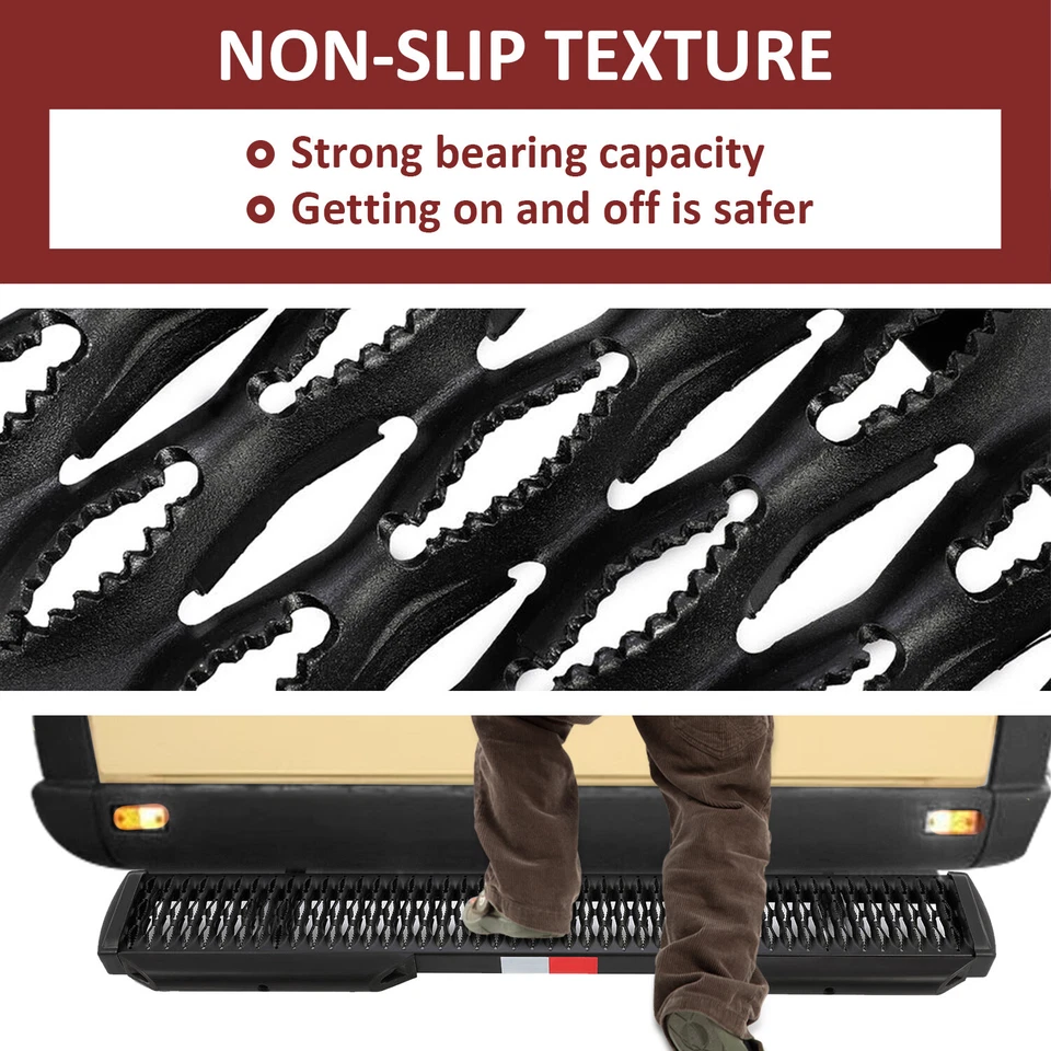 For Mercedes-Benz Sprinter 2007-Present 7" Rear Step Running Board Kit Steel - Image 3 of 4