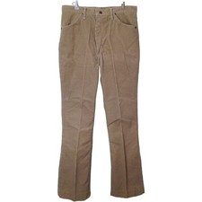 Vintage 70-80s Wrangler USA-made Corduroy Pants Women-32x30 Western Bootcut Tan