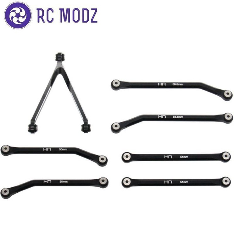 Hot Racing SXTF133HJ01 Axial SCX24 Jeep C10 Aluminum High Clearance Link Set LWB