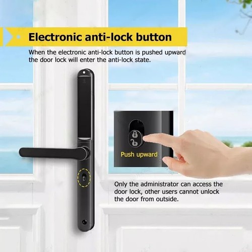 Serratura Elettronica Bluetooth Password Impronta Digitale Impermeabile Alluminio Porta Scorrevole - Foto 8 di 14