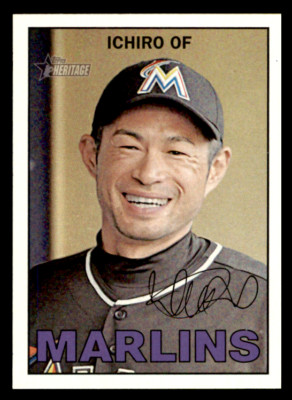 2016 Topps Heritage Ichiro card #132 Miami Marlins