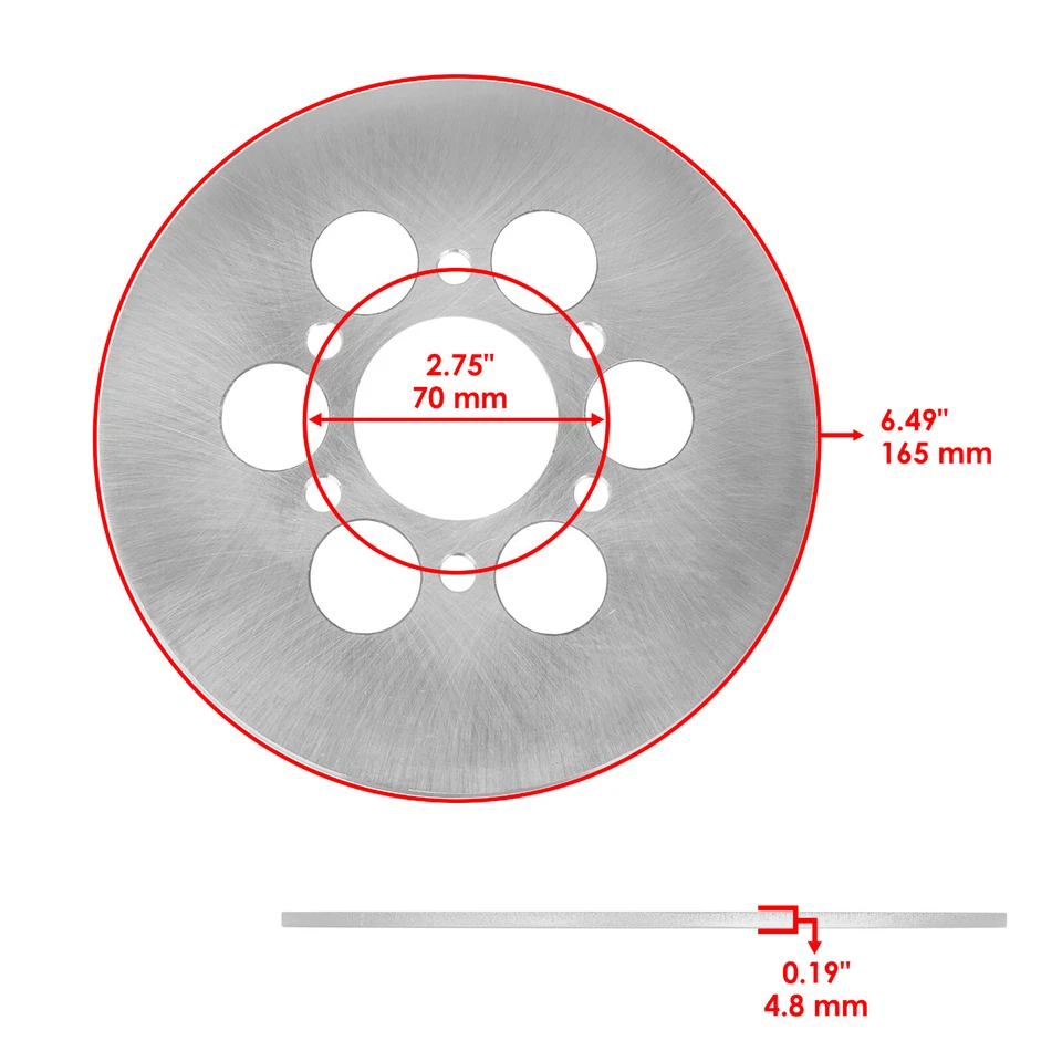 Rotor de disco de freno delantero y trasero con almohadilla para Yamaha Rhino 660 YXR660 4X4 2004-2007 Foto 3 de 4