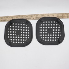 (2-Pk) TDZJONE Hair Catcher Drain Cover Square Silicone Black 4.7"