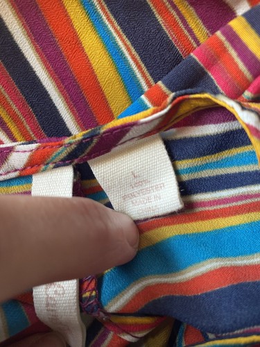 Red Camel Sleeveless Dress Stripes Colorful Women’s Size Large EUC - Picture 9 of 9