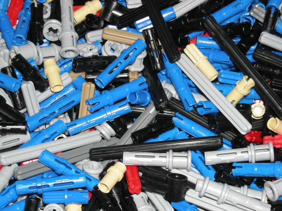 LEGO 100 Technic Mindstorms Pins Axles Bush Connector Parts Random Pull Mix - Image 3 of 4