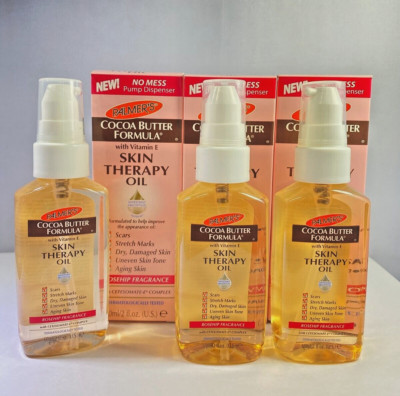 Palmers Cocoa Butter Formula Skin Therapy Oil w/ Vit E Rosehip Frag 2 oz -3 Pack