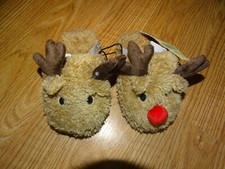 Kids Slippers Reindeer Size 3-4 Years Christmas Winter size Small