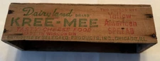 Vintage Dairyland Kree-Mee American Cheese Spread Box Wood Collectible Chicago